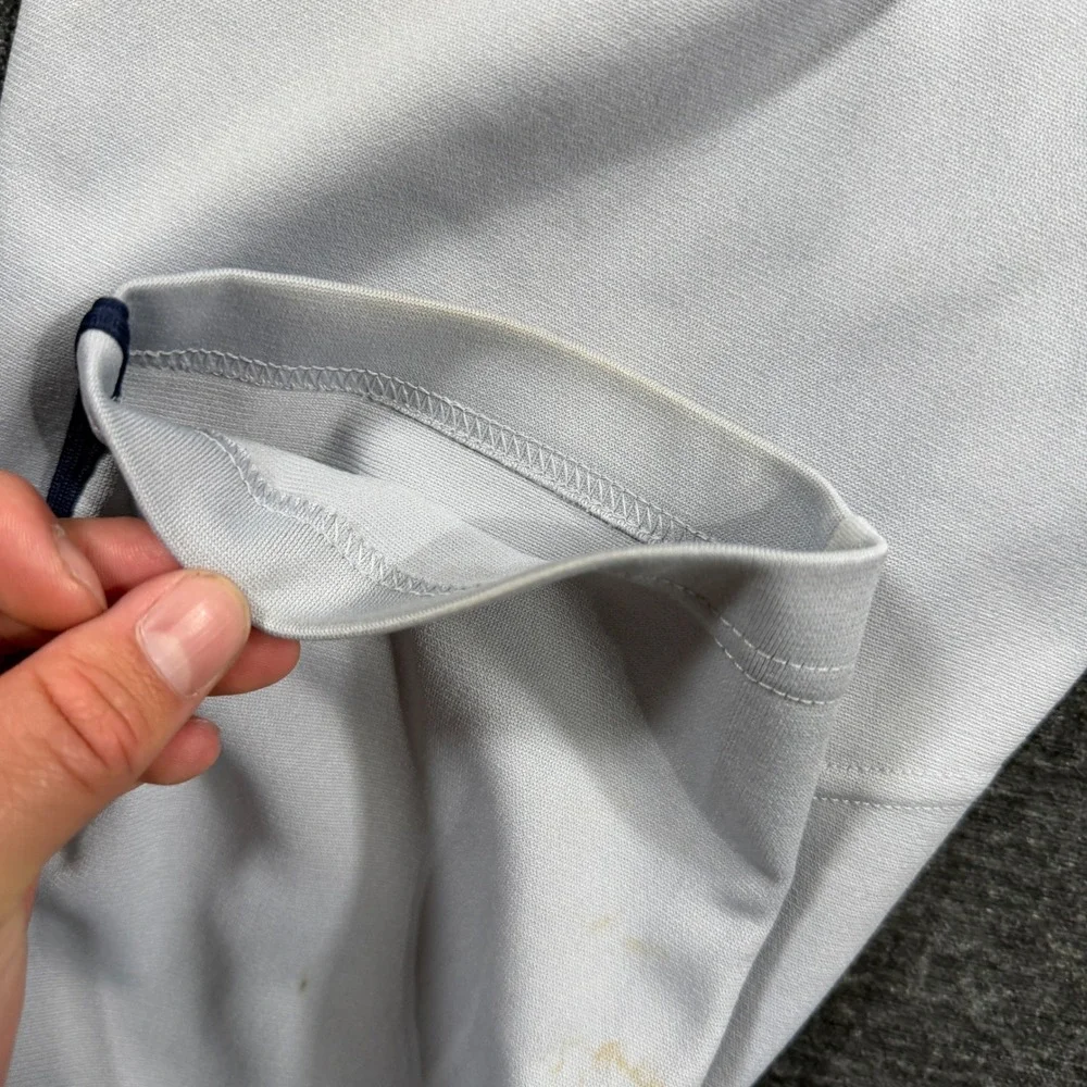 Nike Team Engineered Baseball Pants Gray Navy Blue Piping Mens Size Small